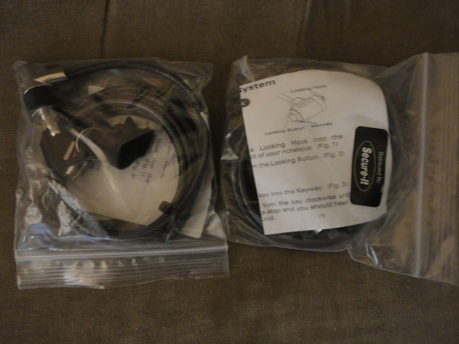 2 new secure-it notebook security locks