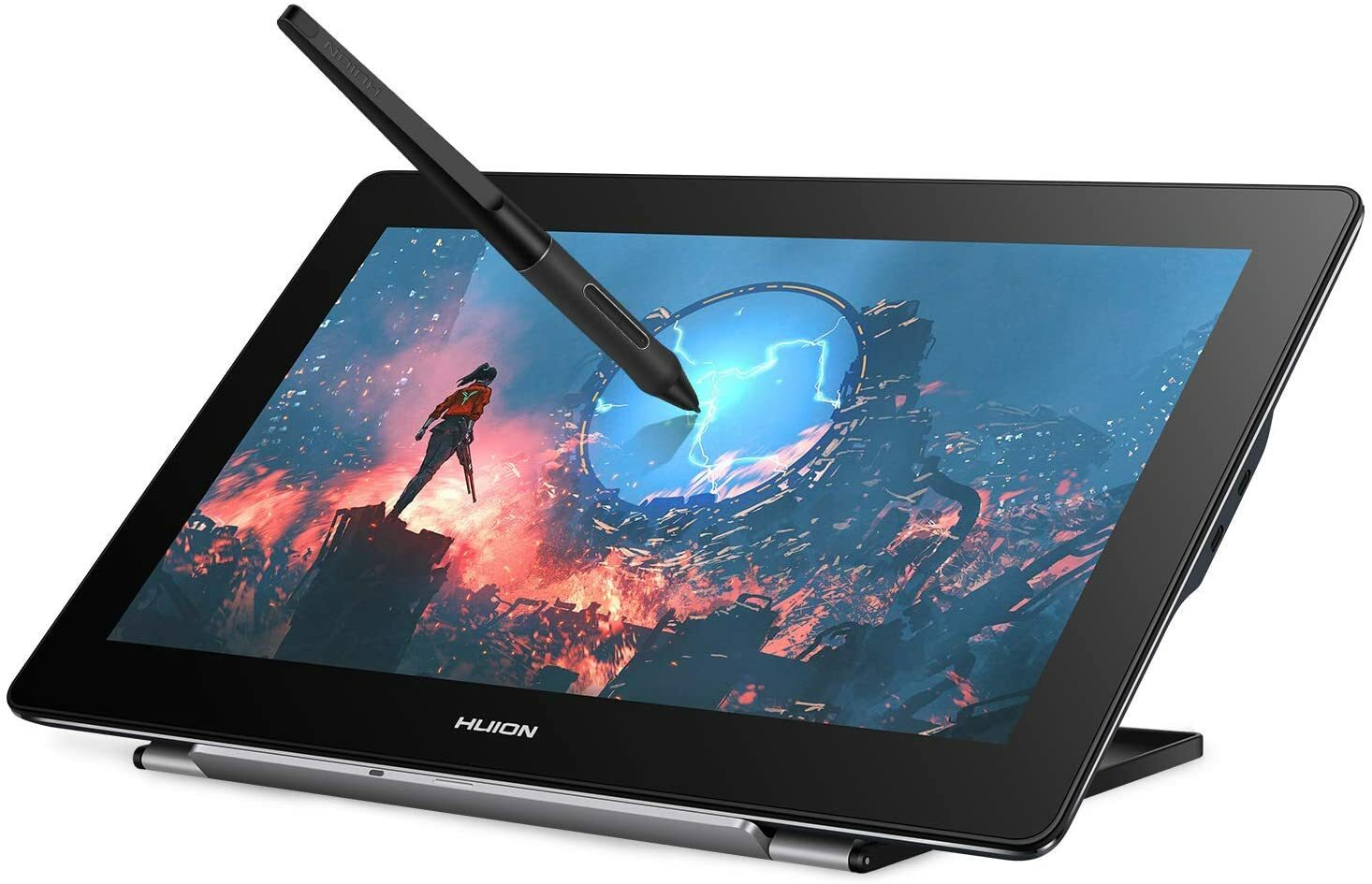 Refurbished HUION KAMVAS PRO 16 （4K）Graphics Drawing Tablet UHD Screen Silver