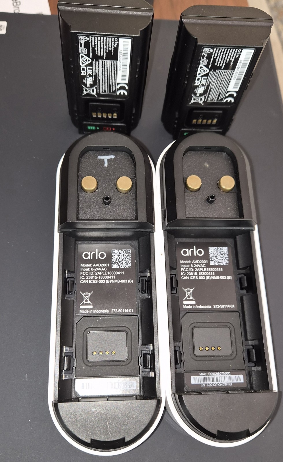 Set of 2 Arlo Essential Video Doorbells (AVD2001) with Batteries