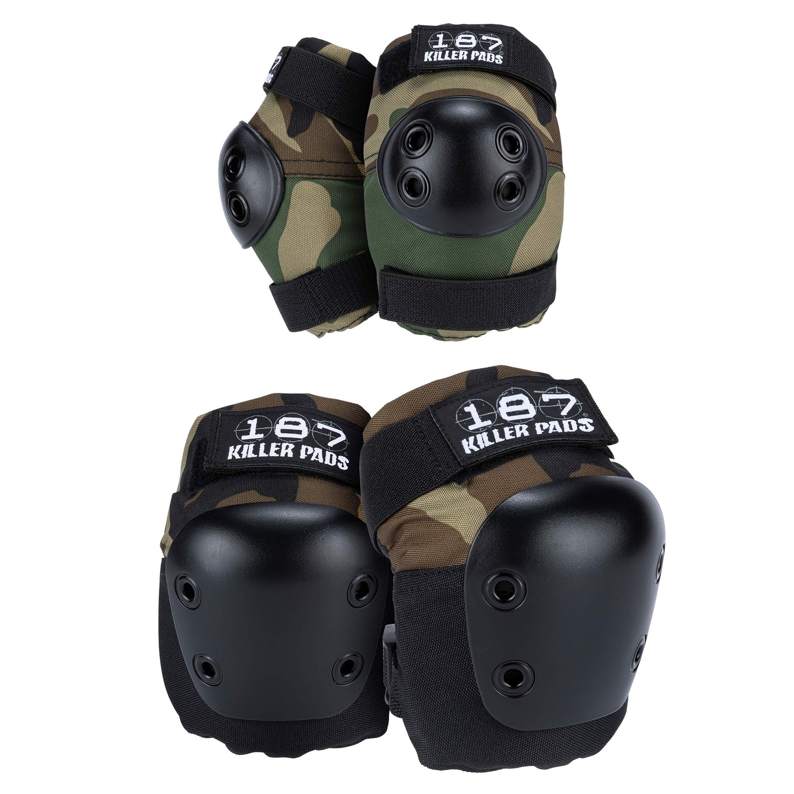 187 Killer Pads Knee Pads Elbow Pads Combo Pack Camo X-Small