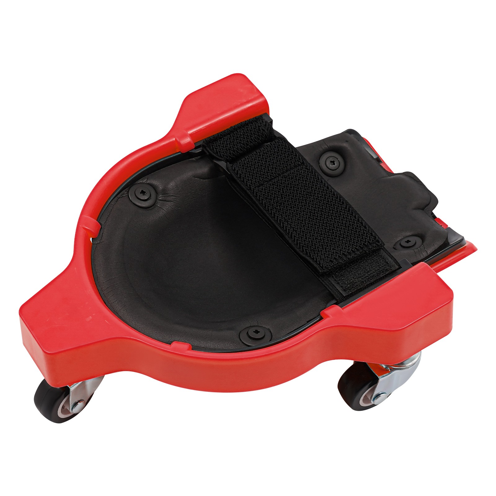 Rolling Knee Pads Flexible Sliding Knee Pads with Adjustable Straps Red