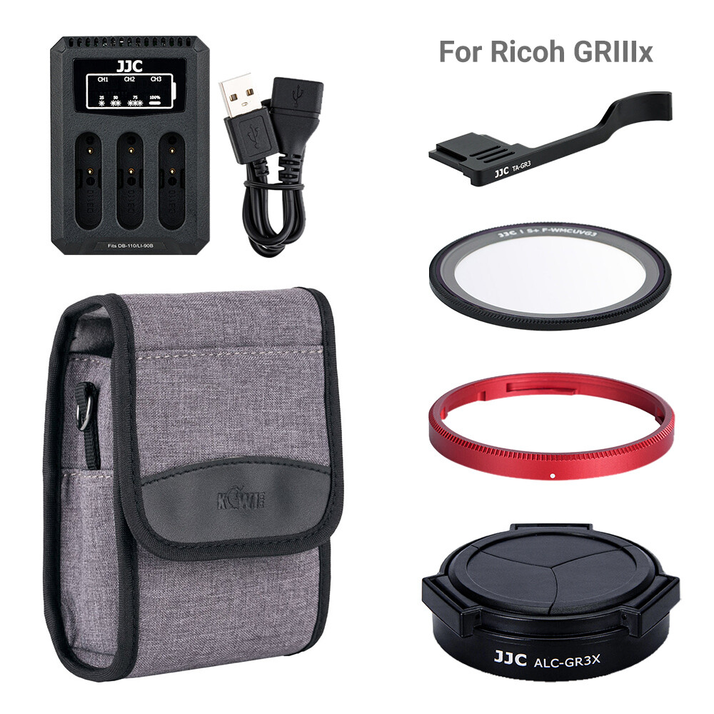Auto Lens Cap Thump Up Grip Ring Cap Lens Filter for Ricoh GR3X GRIIIx GR III X