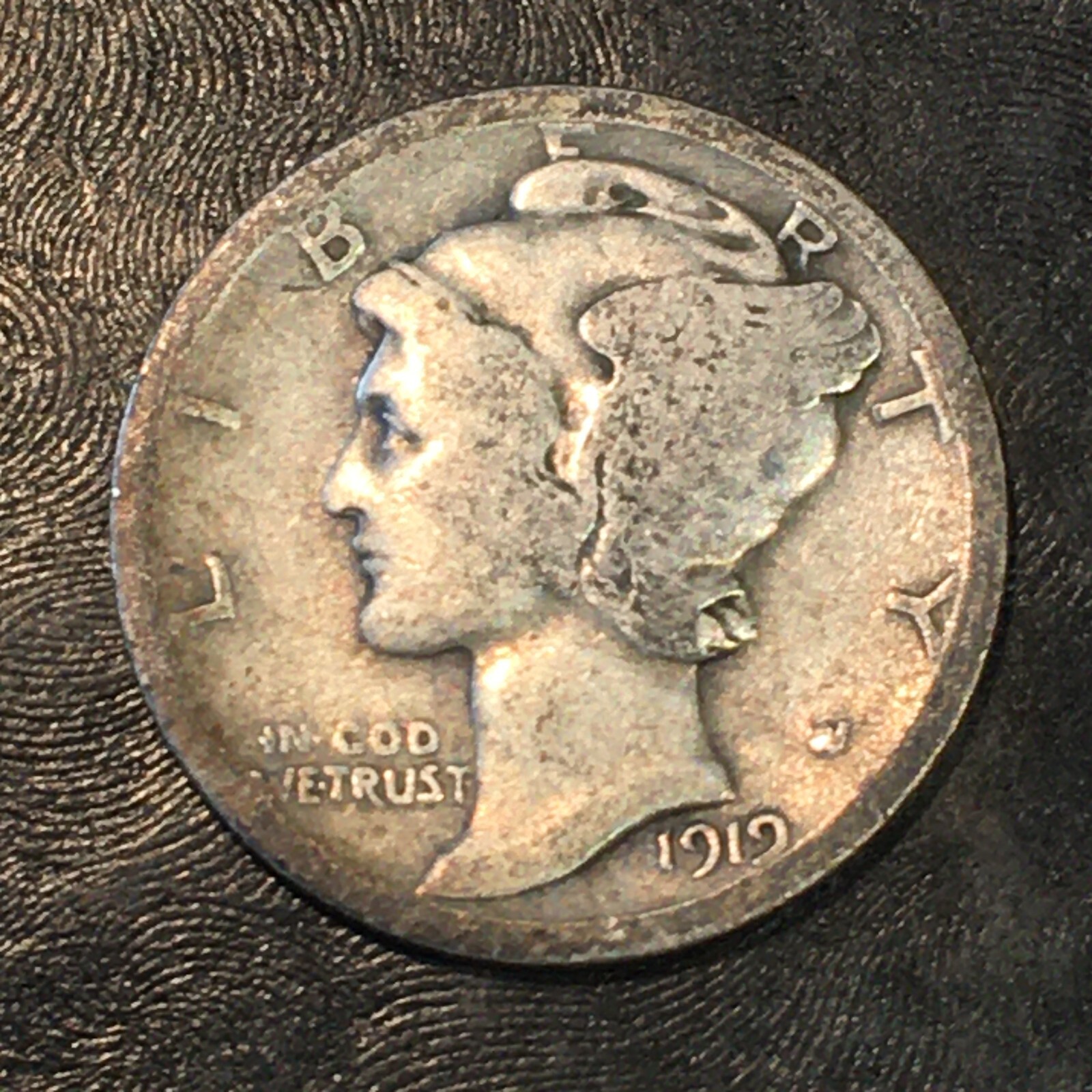 1919-D Silver Mercury Dime - High Quality Scans #O666