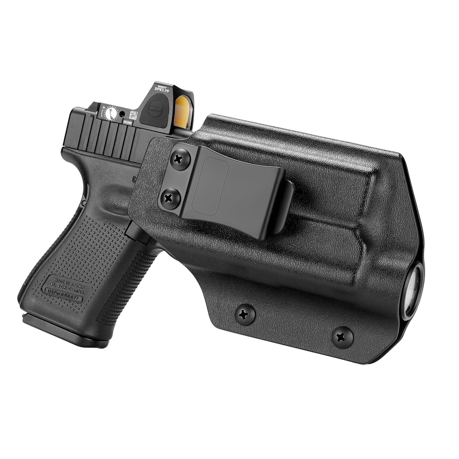 IWB Kydex Holster - Compatible ONLY with Glock 19 / 19X / 26/44 / 45 (Gen 3-5...