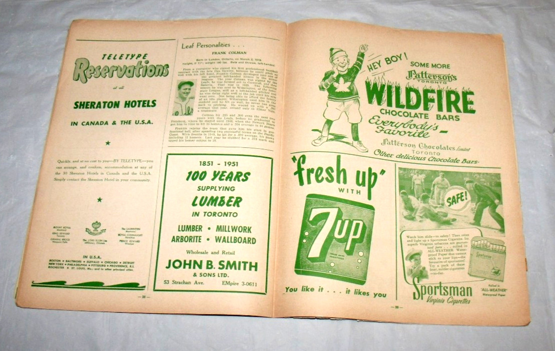Toronto Maple Leafs Baseball 1951 MiLB Program International League