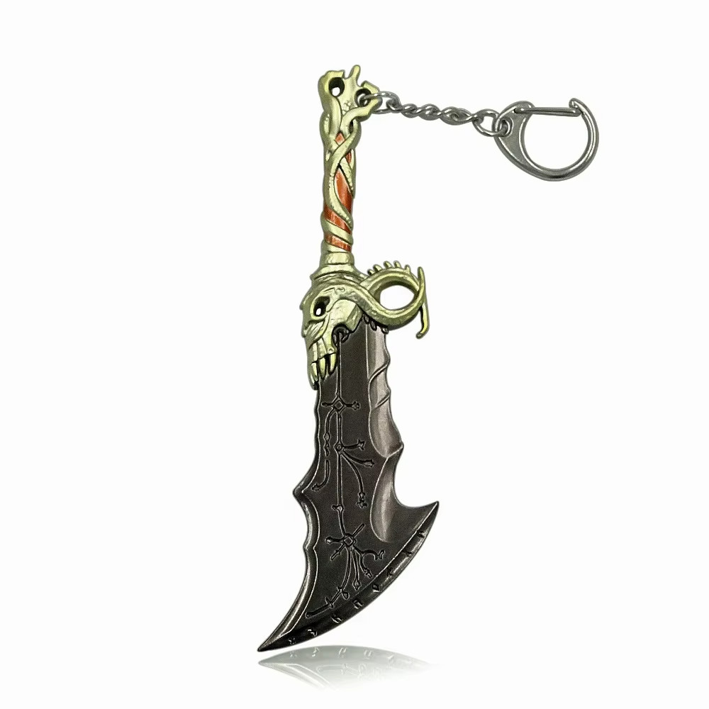 Kratos God Of War Blades Of Chaos Sword Ragnarok Metal Keychain