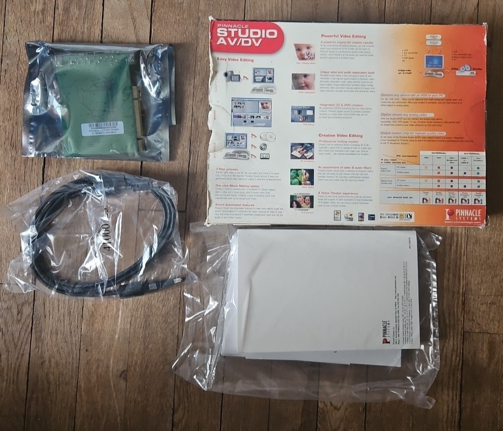 Pinnacle Studio 9 AV/DV NTSC Video Editing Software PCI Slot Compatible new NOB