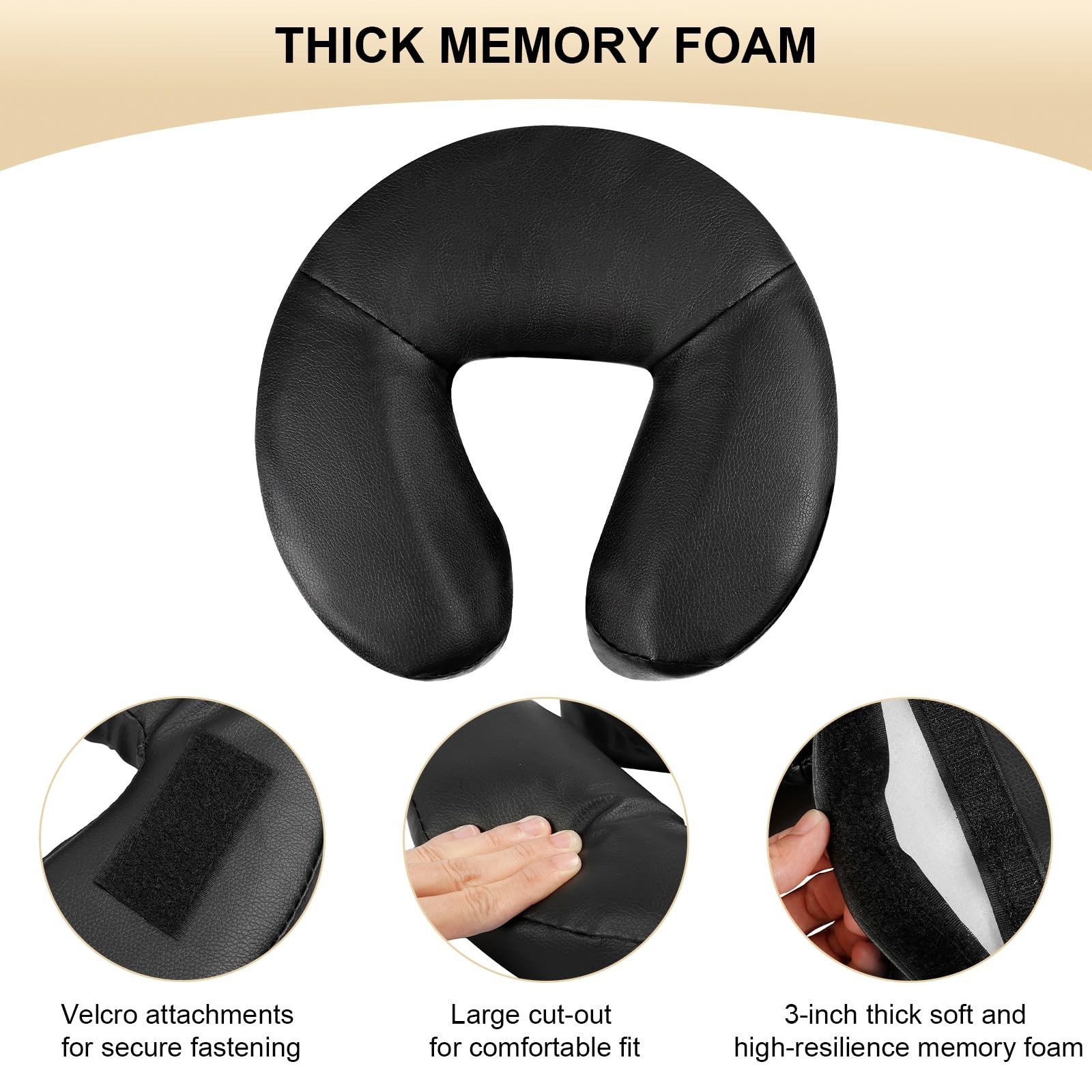 Adjustable Massage Table Face Cradle with Pillow Cushion Massage Table Bed Ch...