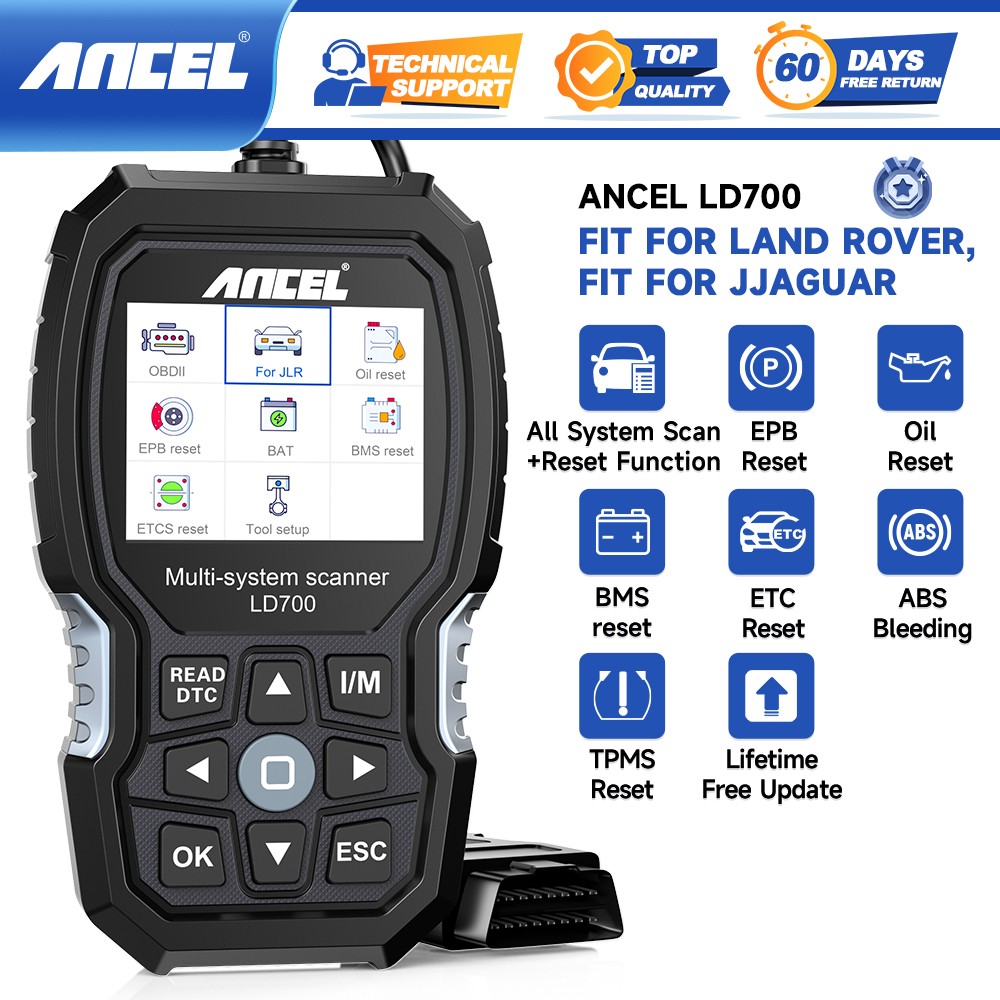 For Land Rover Jaguar All System Car OBD2 Scanner Diagnostic TPMS TPS DPF SAS