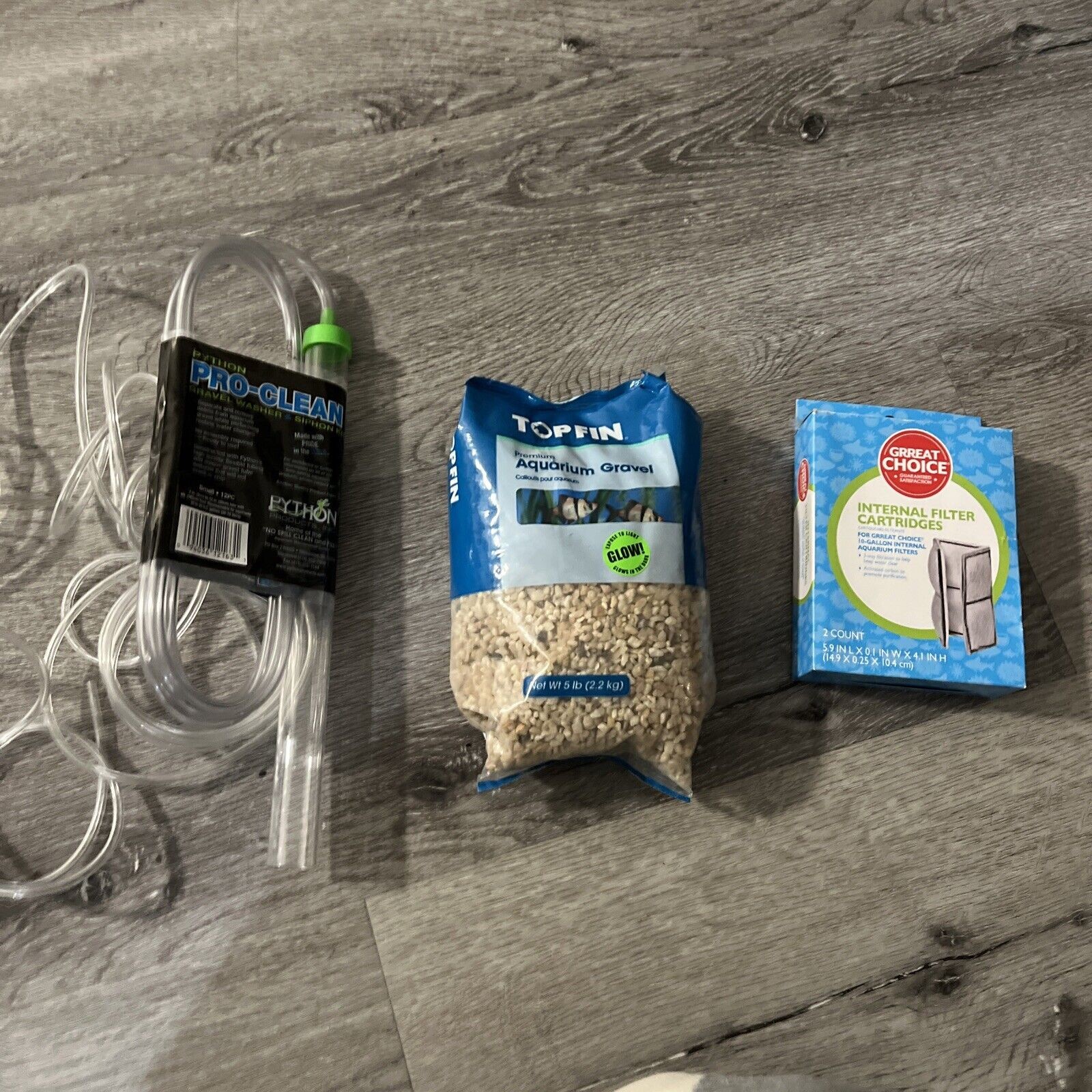 Fish Tank Starter ( Gravel, Washer, Cartridges)