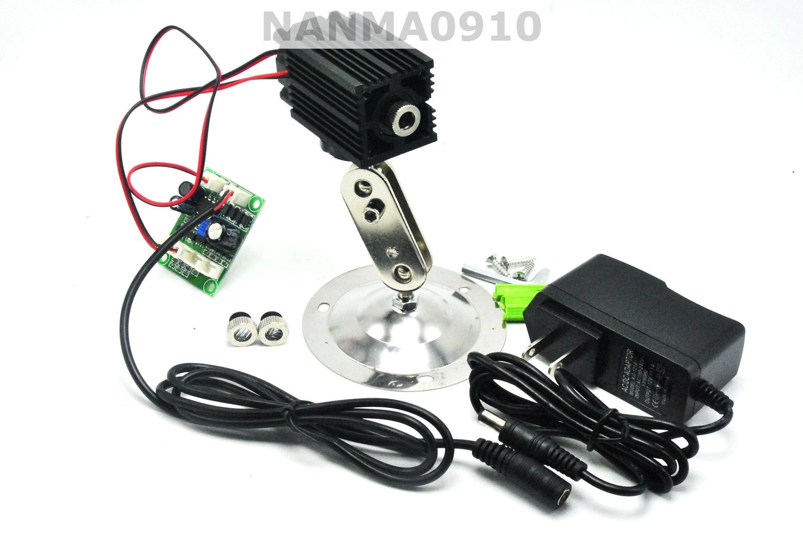 500mw 808nm Infrared IR Laser Diode Module Dot/Line/Cross w/12V Adapter & Holder