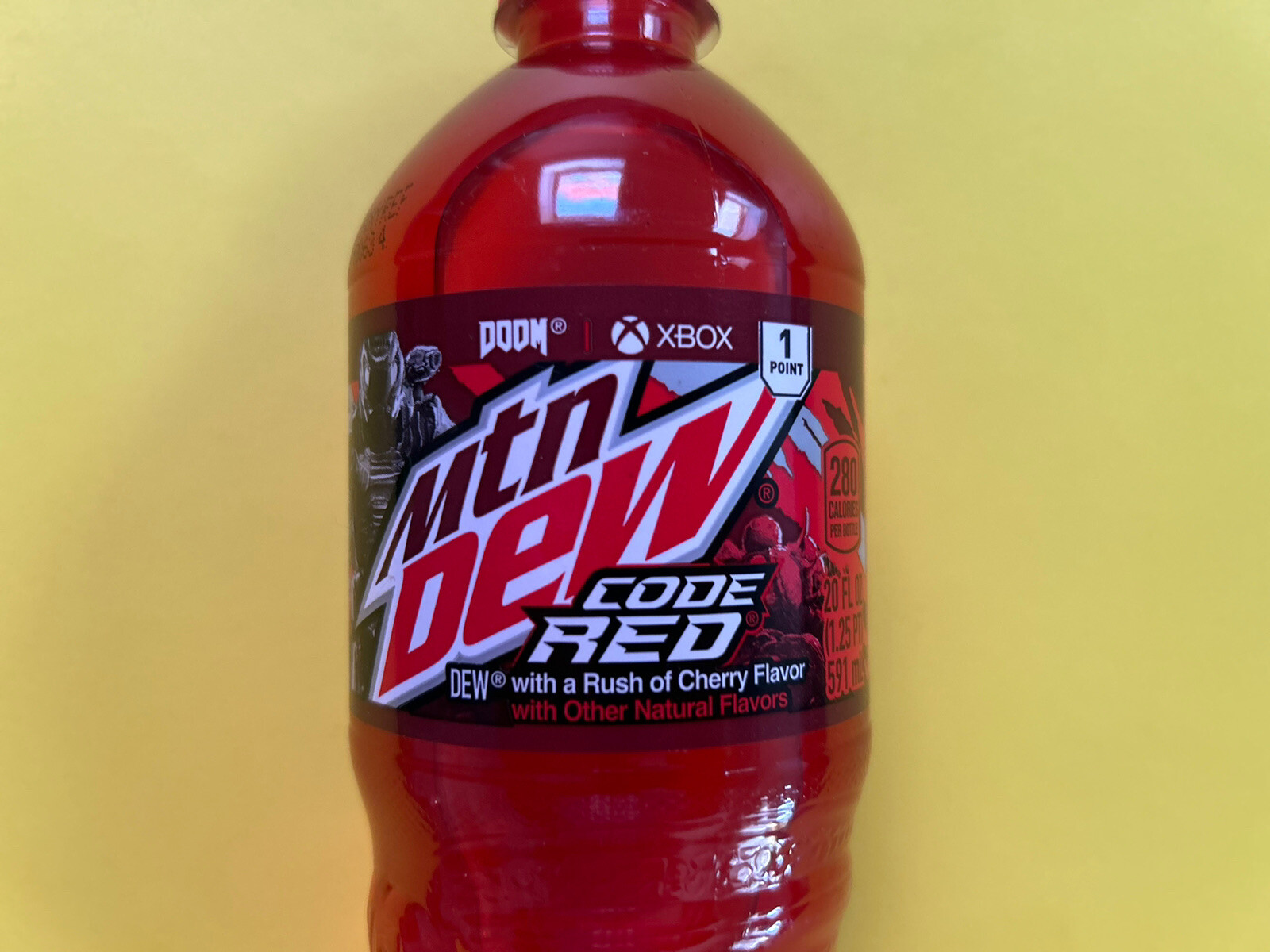 Mountain Dew Code Red 2023 DOOM XBOX Full Unopened 20oz Bottle