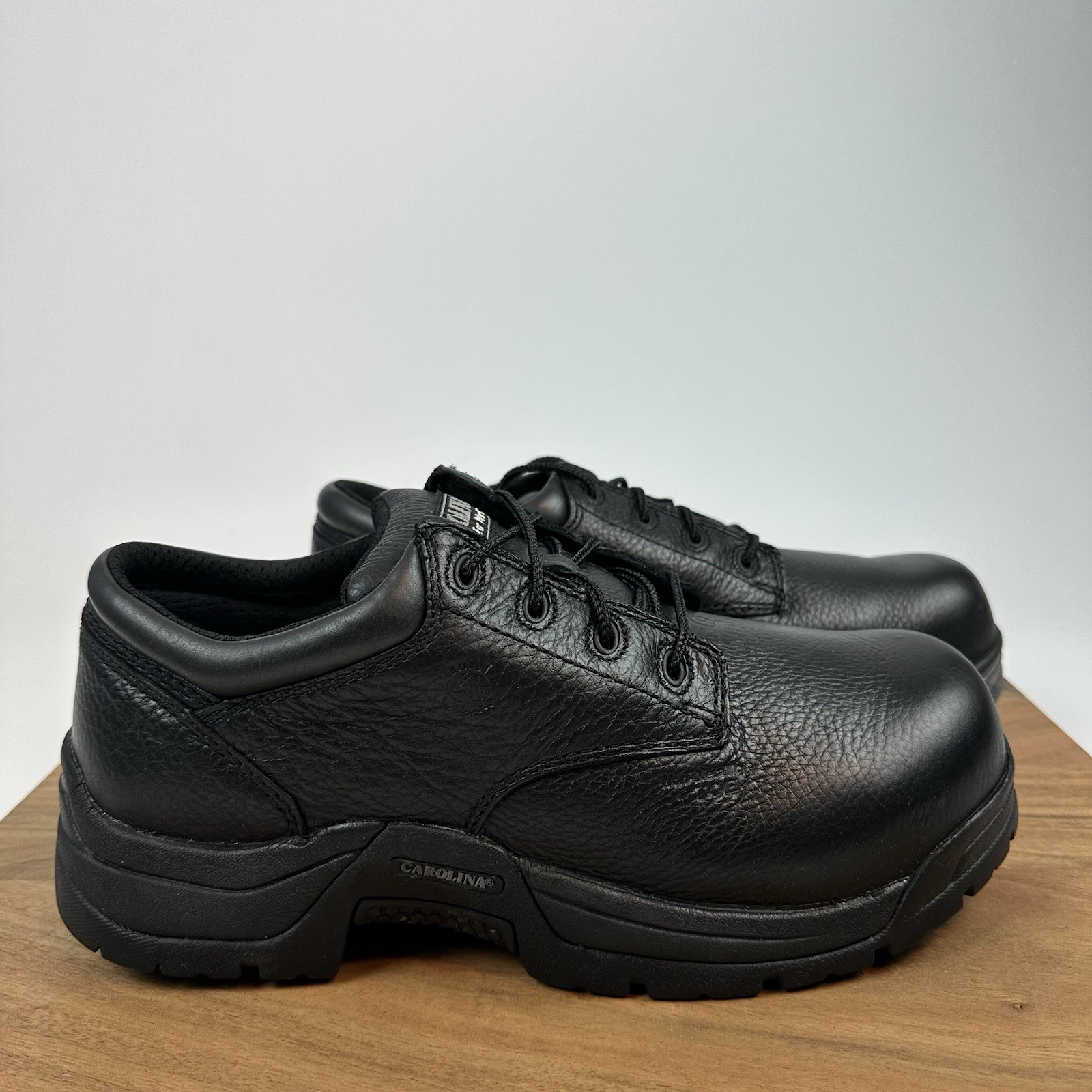New Mens Carolina CA9538 Black Leather Oxford Composite Toe Shoes Sz 10 D