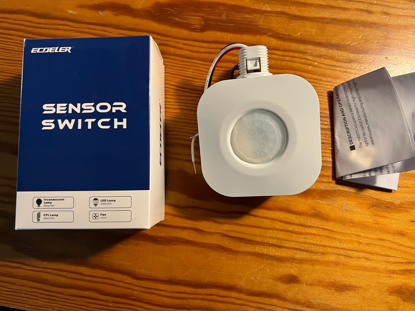 ECOELER PIR Motion Sensor Switch, High Bay Fixture Mount Model YM2511