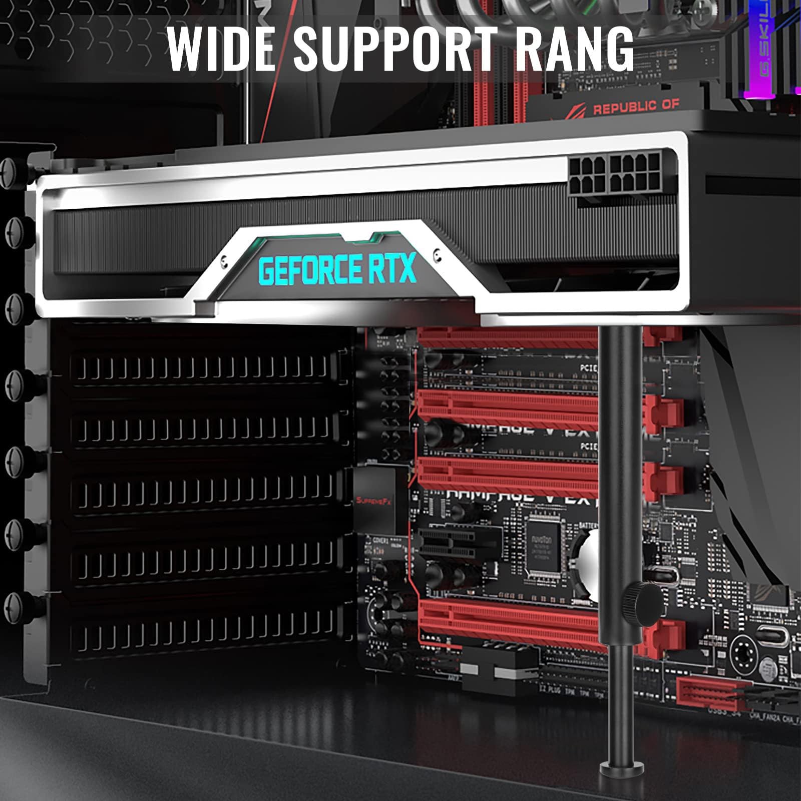 Tall GPU Support Bracket - Heavy Duty Adjustable GPU Anti Sag Holder & Suppor...