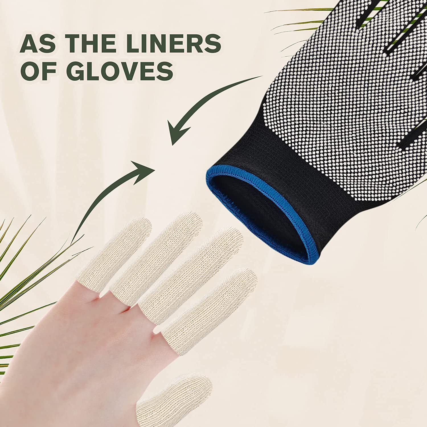 EvridWear Cotton Finger Cots Thumb Protector (20PCS/Pack) 2 Sizes Bulk Packs