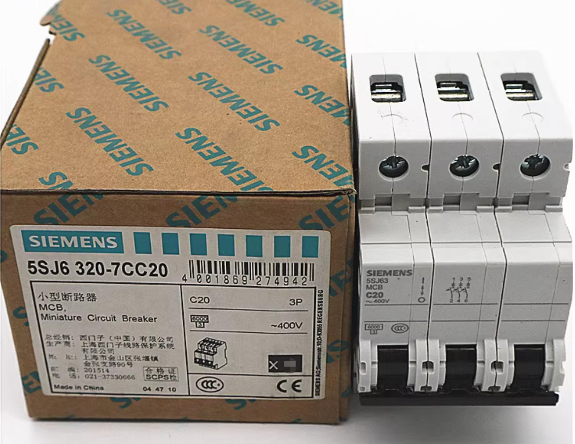 1PC NEW SIEMENS Circuit breaker 5SJ6320-7CC20 5SJ6 320-7CC20 3P C20 MCB #LL