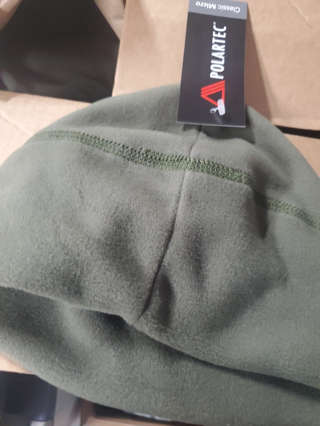 Polartec Green Micro Fleece Cap Hat special sale bennie army new Fast Shi