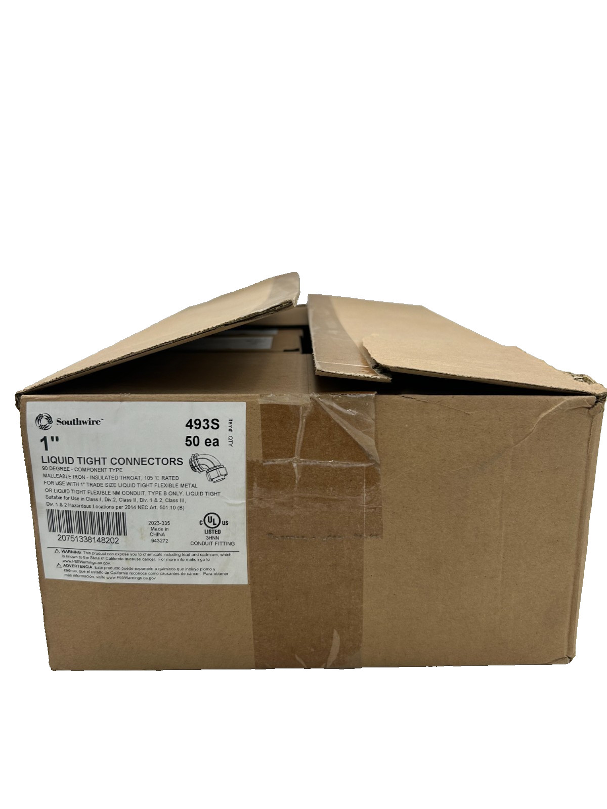 Southwire 493S Liquid Tight Connectors 1", 90 Degree - Lot of 50