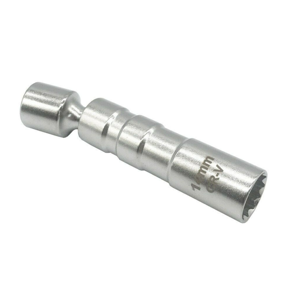 1X 96mm 3/8''14mm Universal Magnetic Drive Spark Plug Socket Sleeve Removal Tool