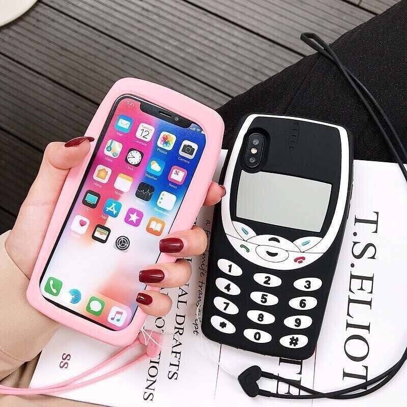 Silicone Nokia Style Phone Case for iPhone 17 16 15 14 13 12 11 Pro Max 7 8 XR
