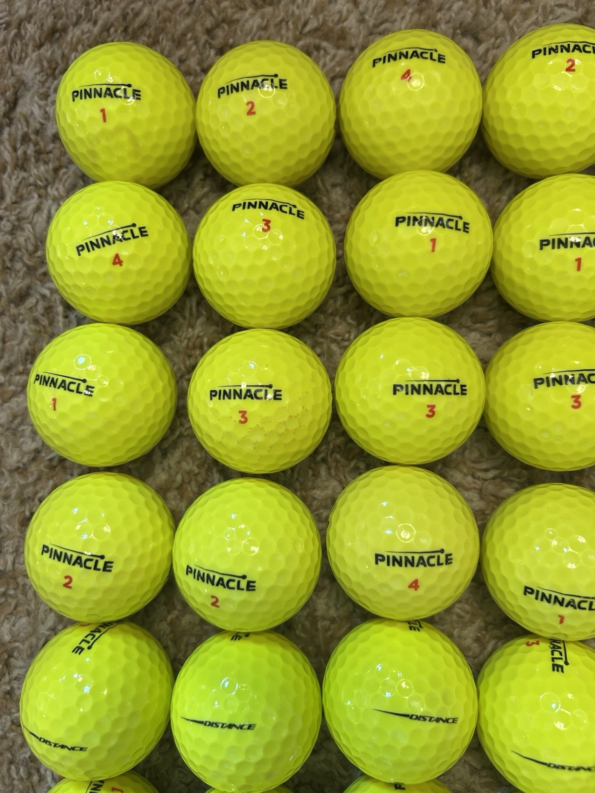 50 Mint Yellow Pinnacle Rush/Distance Golf Balls