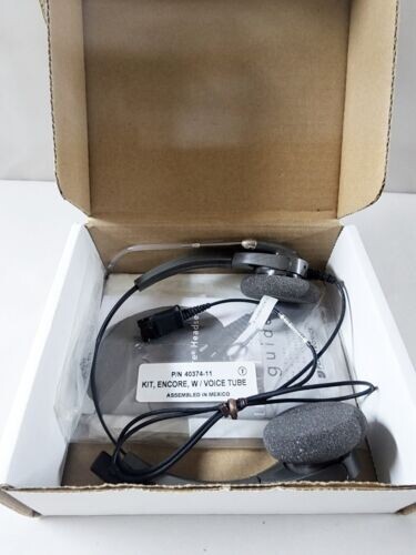 Plantronics H101 Encore Voice Tube Gray Headband Monaural Corded QD Headset, New