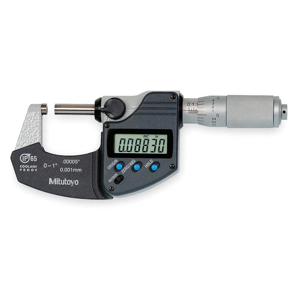 MITUTOYO 293-344-30CAL Electronic Micrometer,1 In,Cert 1ARD4