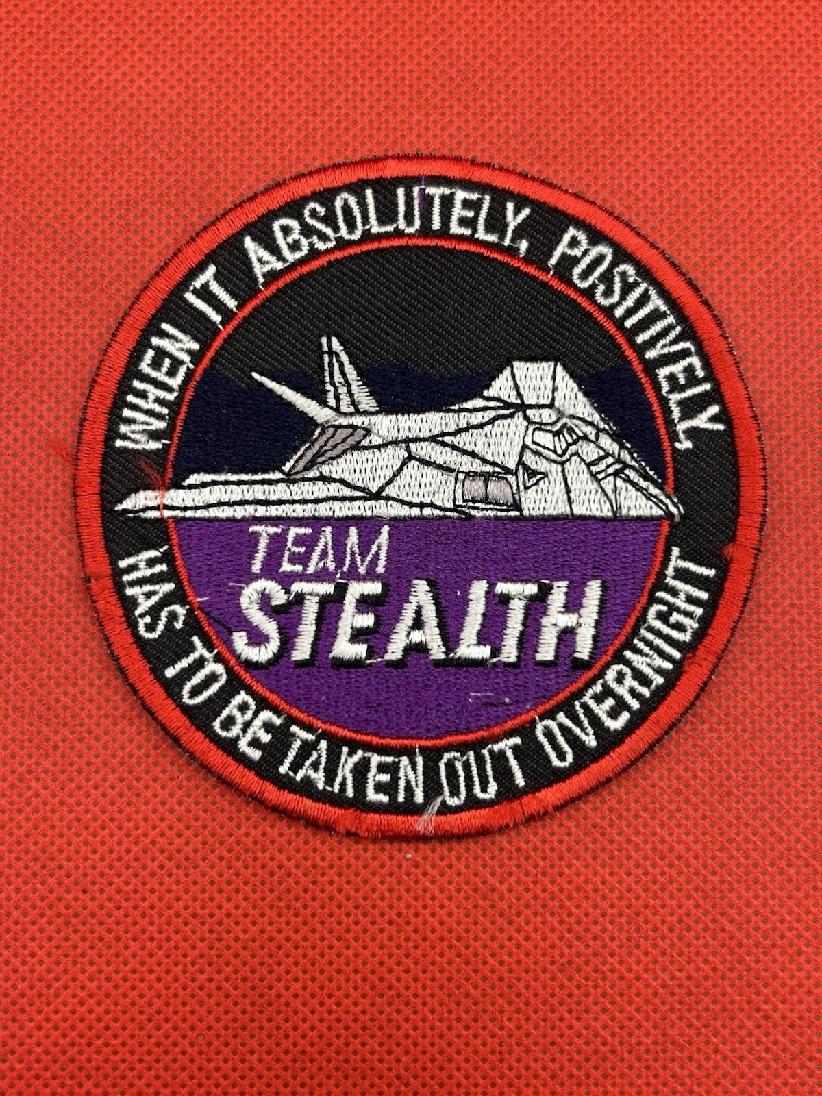👀Lockheed F-117 Nighthawk Stealth Fighter Team Patch!