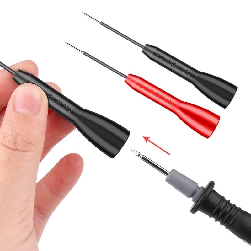 4 Pack 2mm Needle Probes for Fluke & Multimeters - Insulation-Piercing, 600V...