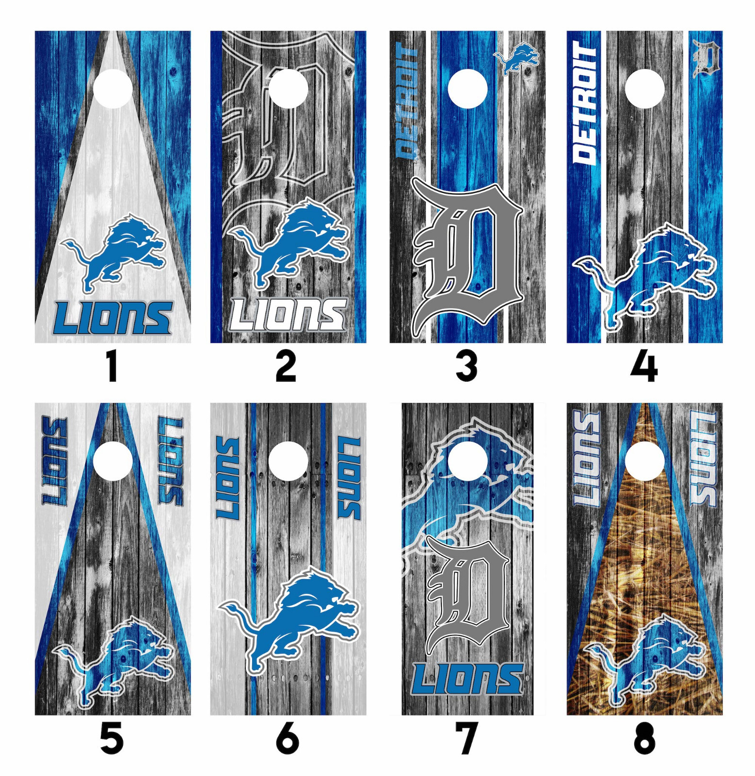 Detroit Lions Cornhole Wrap Skin Decal Board Vinyl Sticker MANY DESIGNS SK11