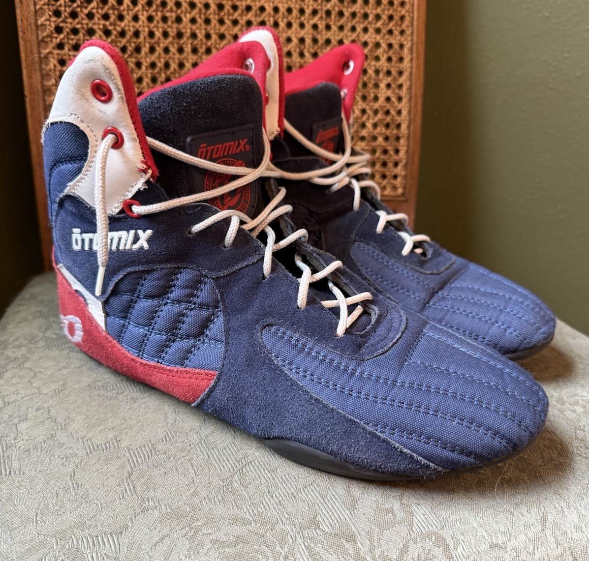 Otomix Stingray High Top Red Blue M3000 Bodybuilding Comfort Shoes Men’s 11.5