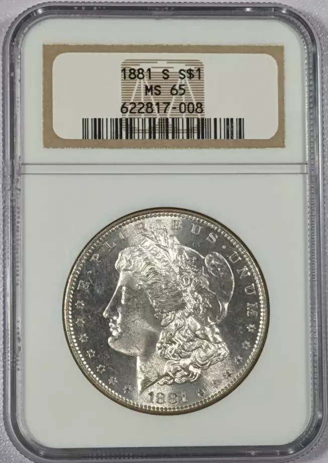 1881 S Morgan Silver Dollar NGC MS-65