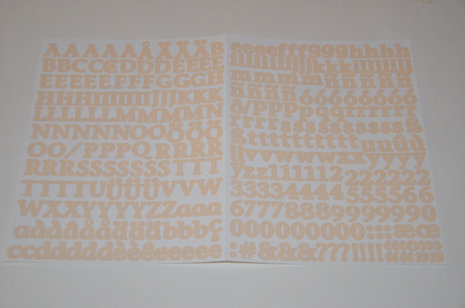 Creative Memories ABC/123 Mini Classy Flesh Color Stickers