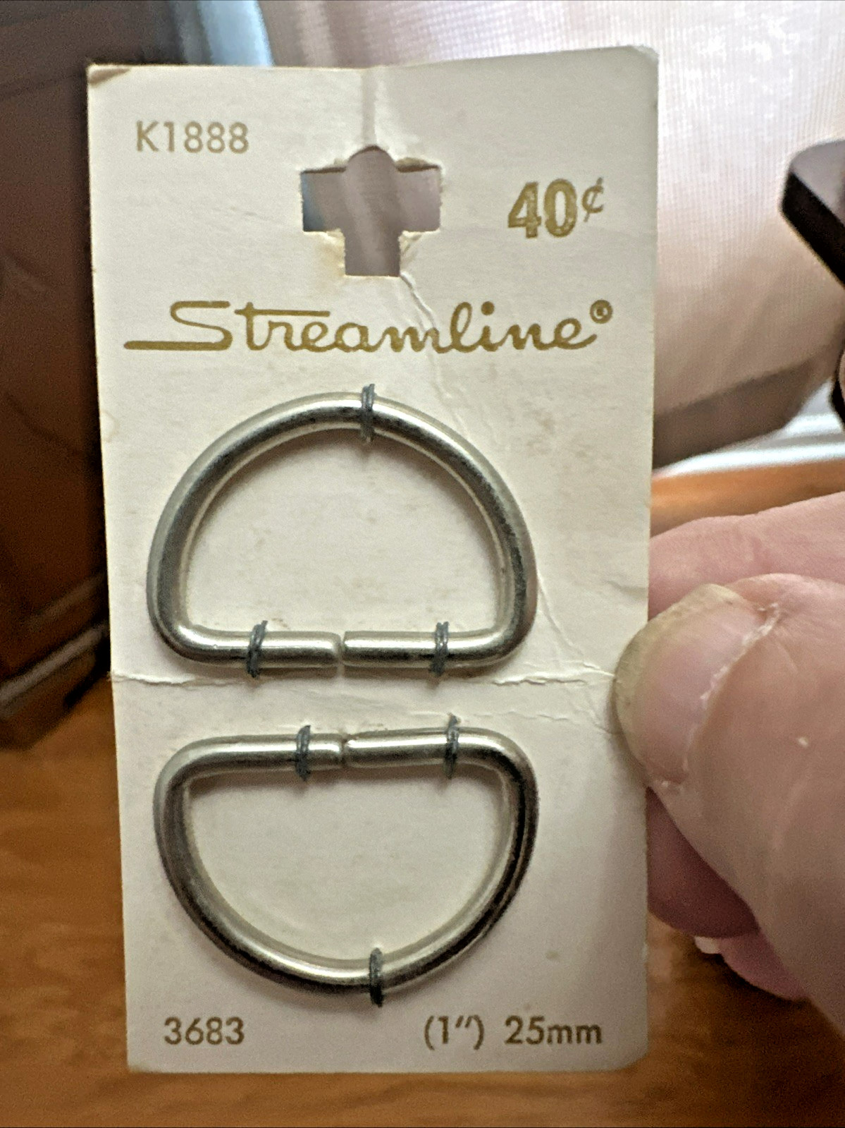 Streamline Silver metal D Rings - Purses Bags Crafts 2 count 1"