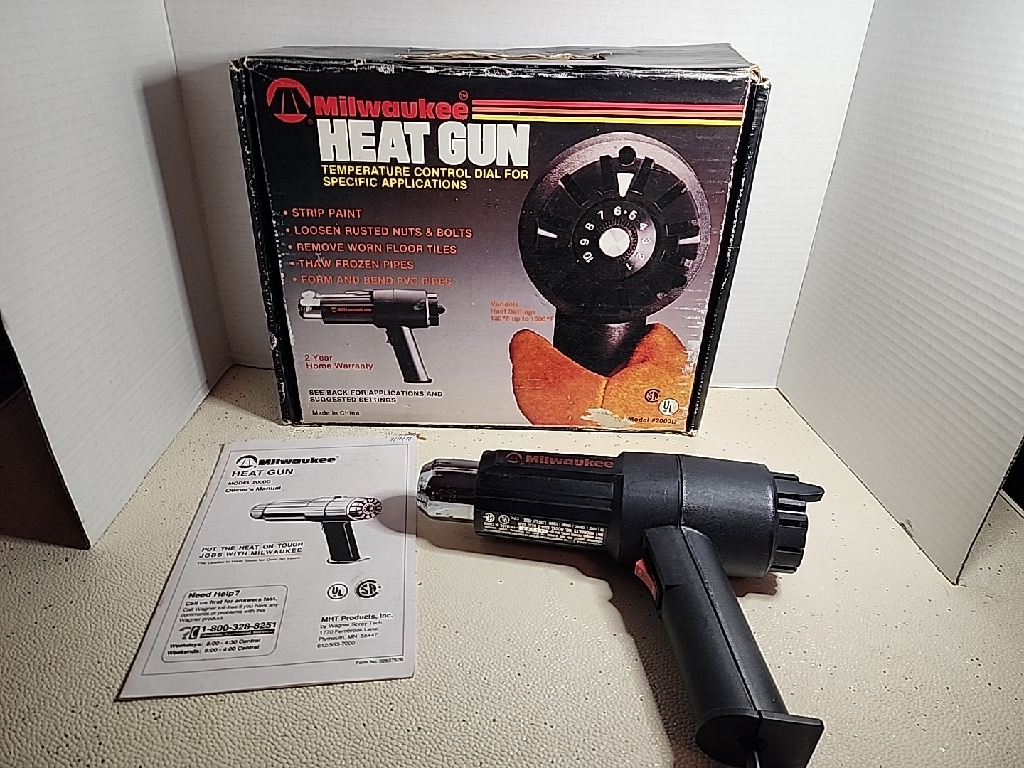 Milwaukee Variable Temperature Heat Gun, Model# 2000D (G)