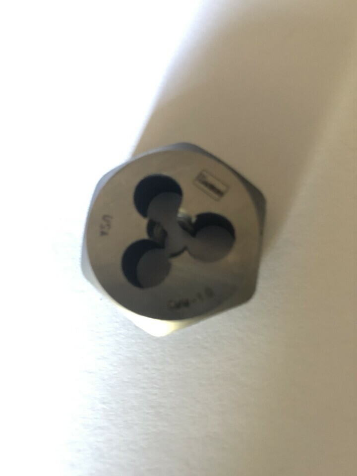 M6 X 1.00 CARBON STEEL HEX RE-THREADING DIE 1" ACROSS THE FLATS