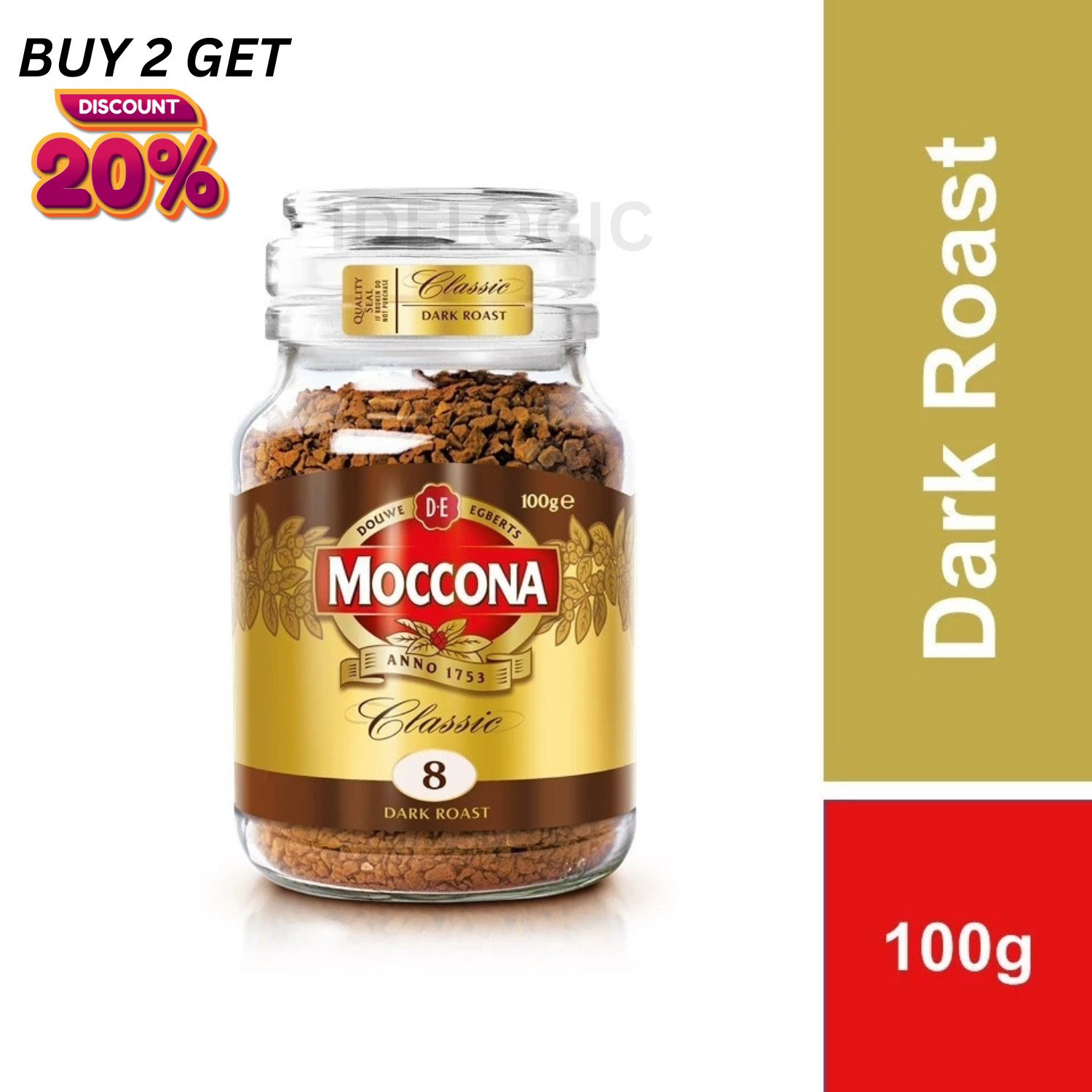 Moccona Classic Dark Roast Instant Coffee 100g - Freeze Dried [no.8]