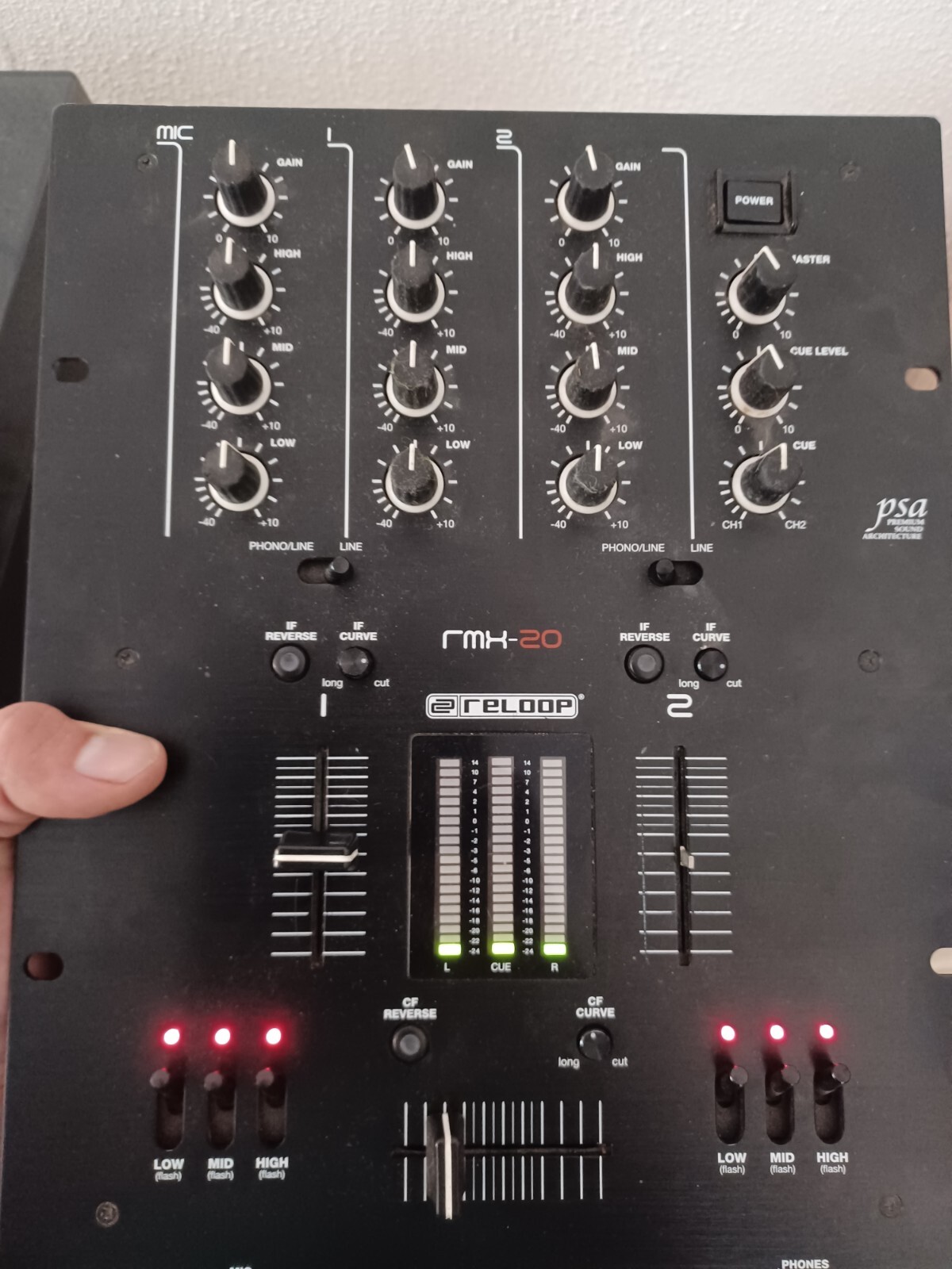 Reloop RMX-20 Black Fire Edition Pro DJ Mixer WORKS
