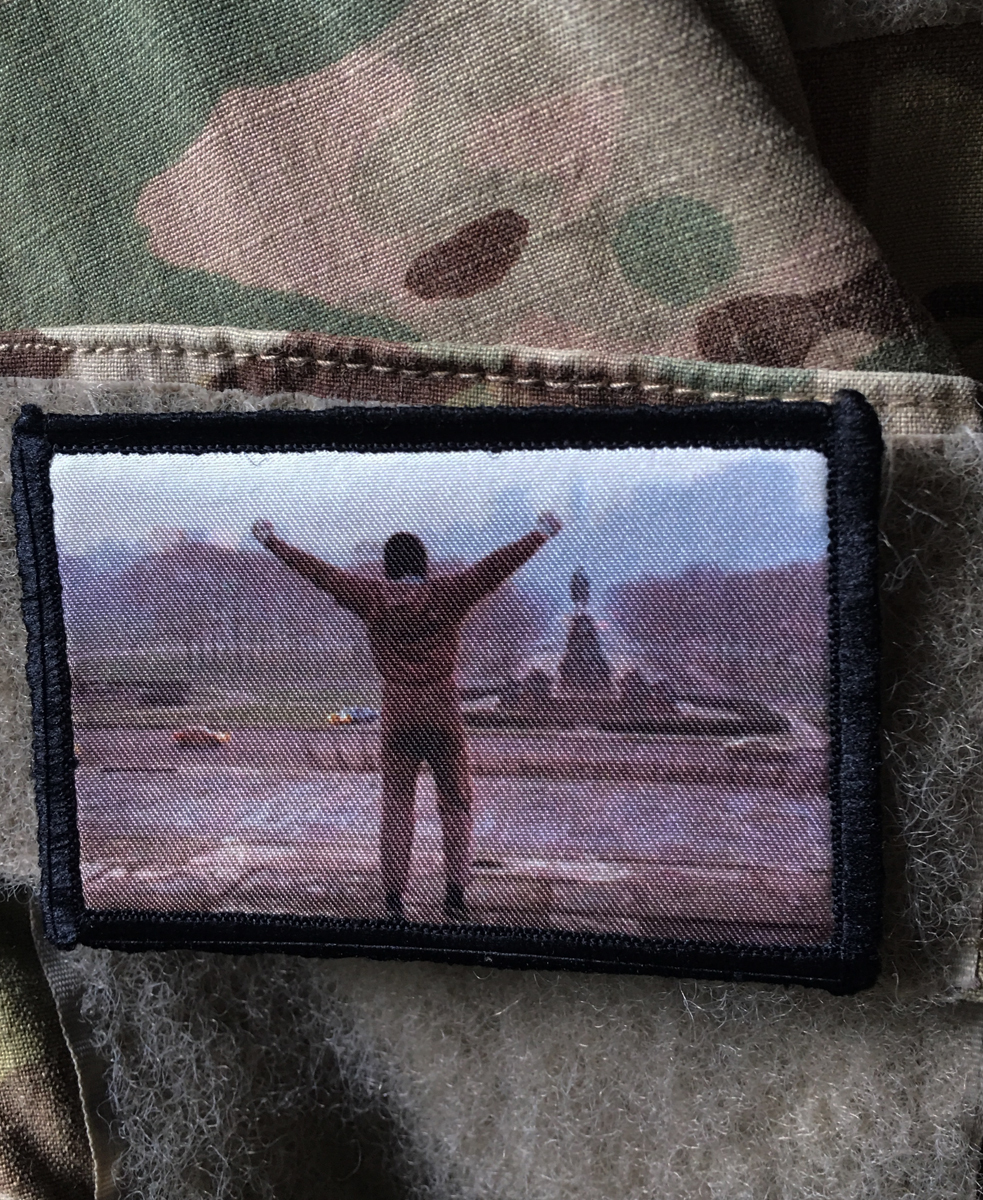 Rocky Movie STAIRS Morale Patch Tactical Military USA Hook Badge Army Flag