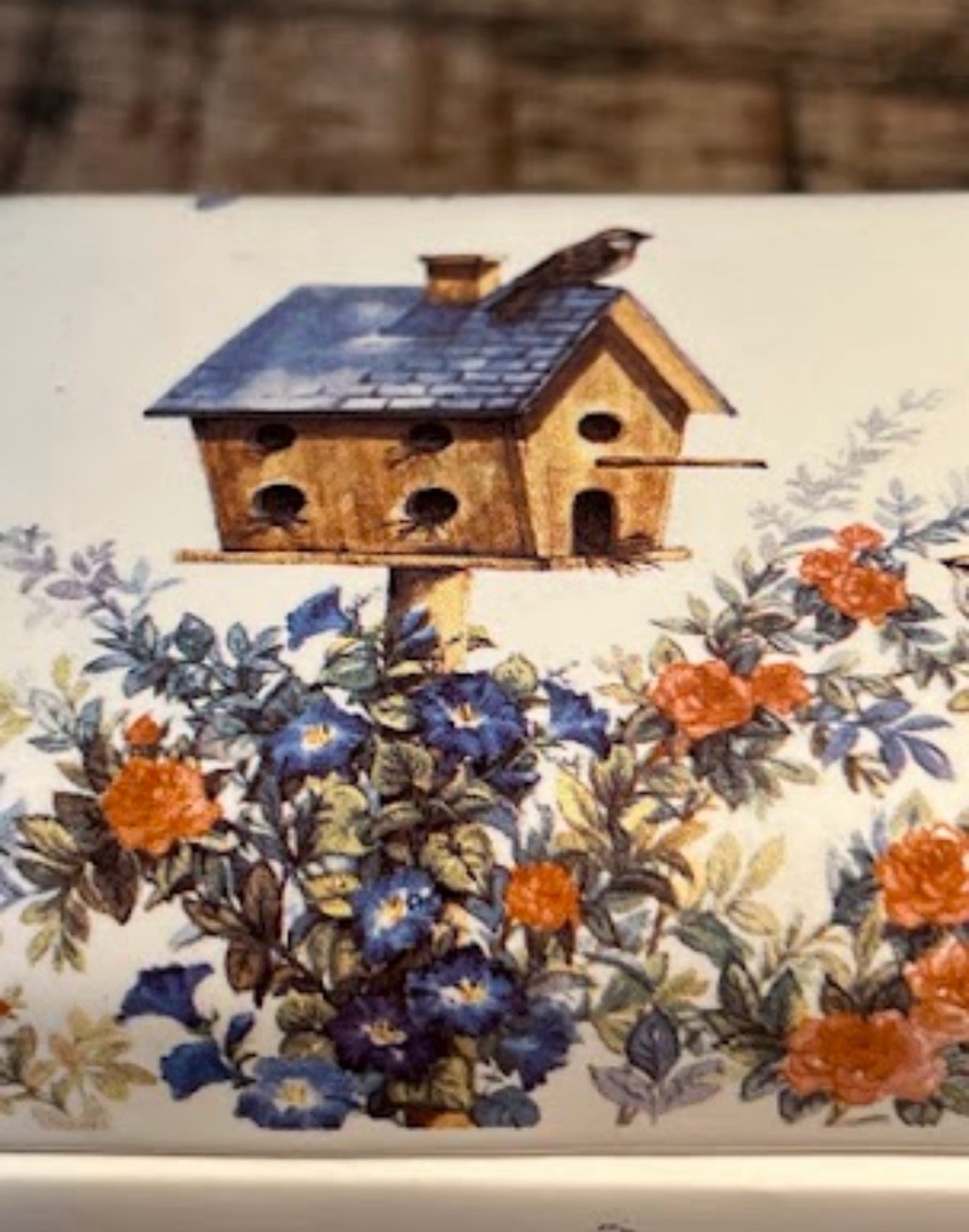 Vtg Day Spring Ceramic Trinket Box