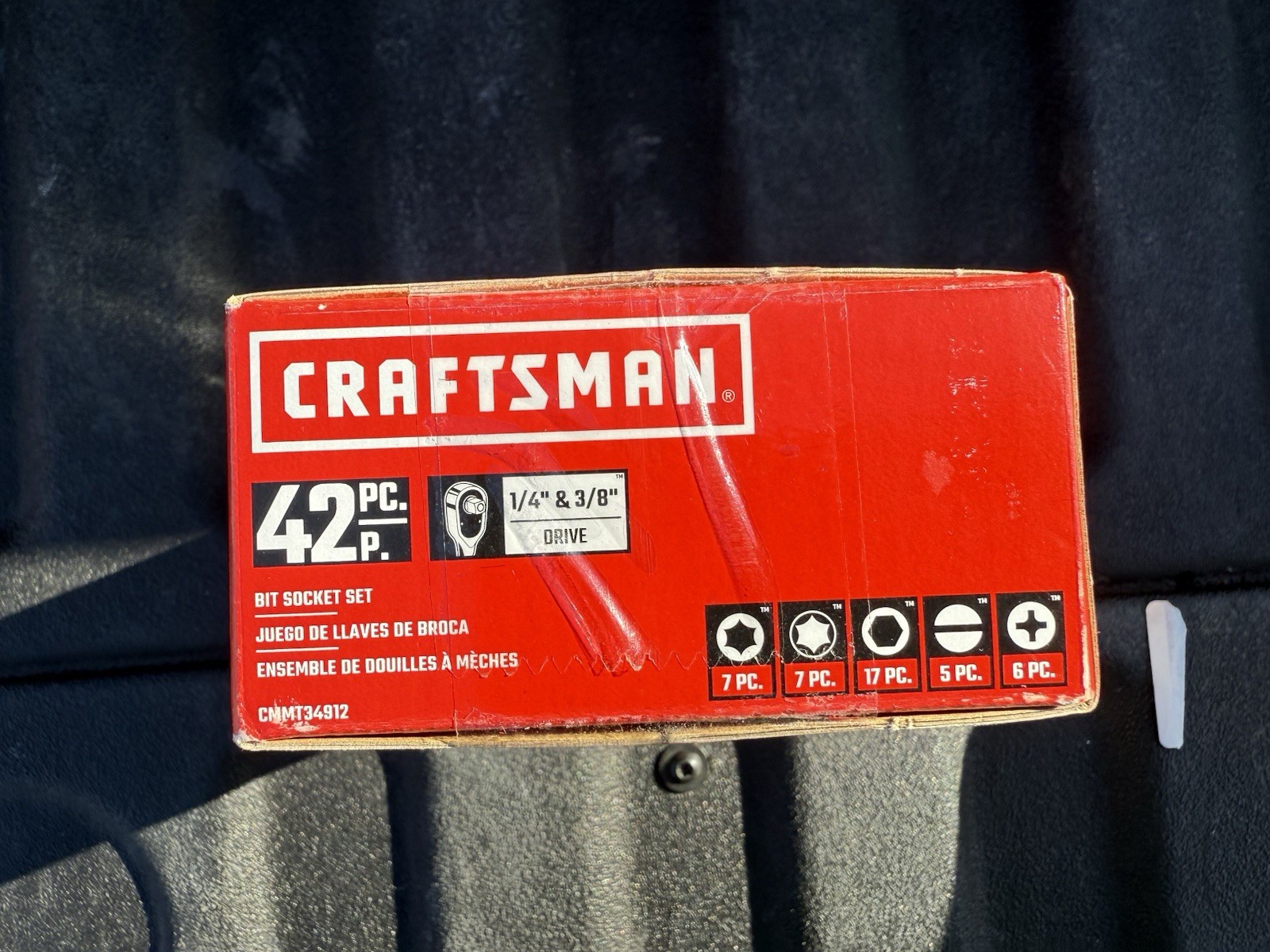 CRAFTSMAN 42 Piece 1/4" 3/8" Drive Set Flathead/Hex/Phillips/Torx Bit Driver Set