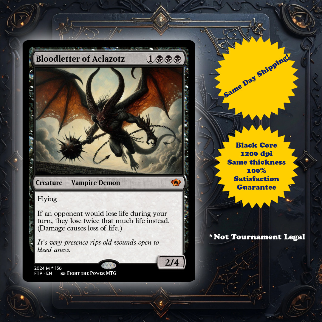 Bloodletter Of Aclazotz - High Quality Custom Art Playtest card for MTG - EDH