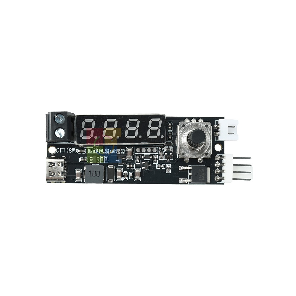 5V 12V 5A 4-Wire PWM Fan Speed Control Module Smart Temperature Control +Display