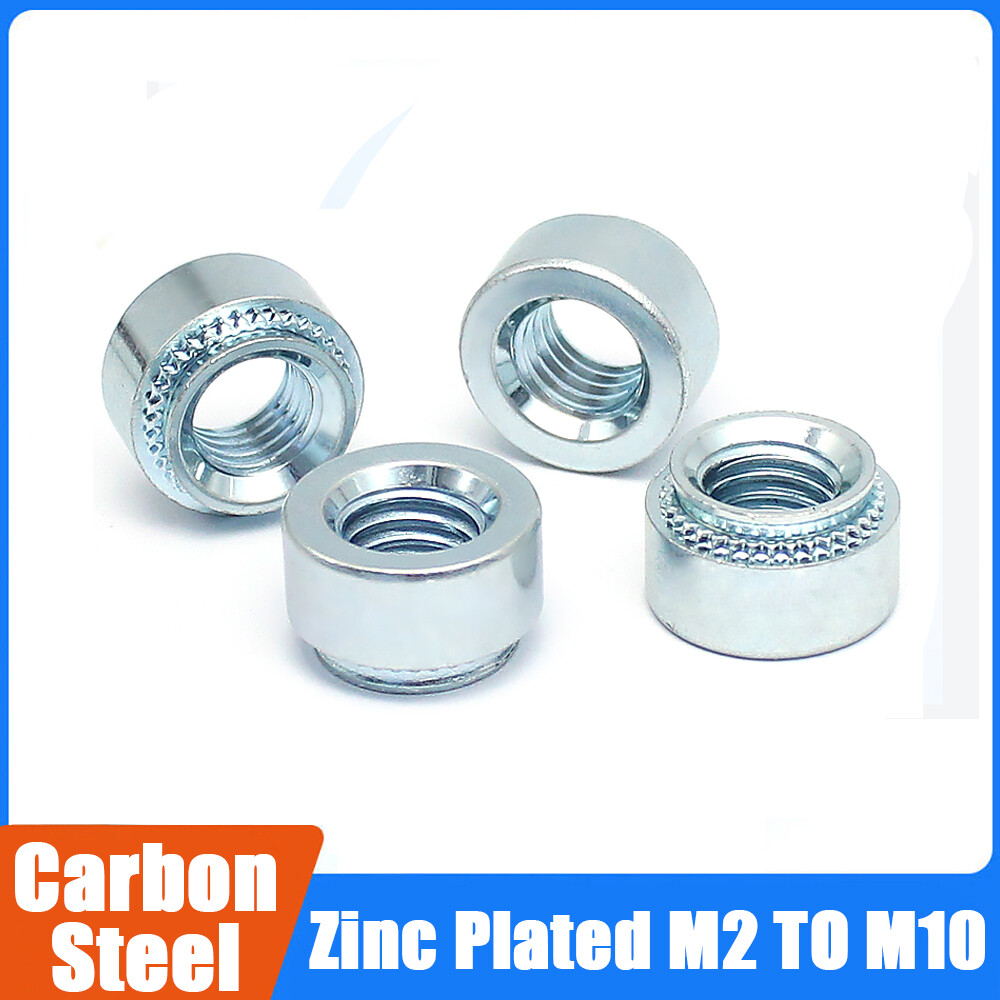 Self Clinching Nuts Threaded Clinch Swage Inserts M2 to M10 Steel Zinc Plated