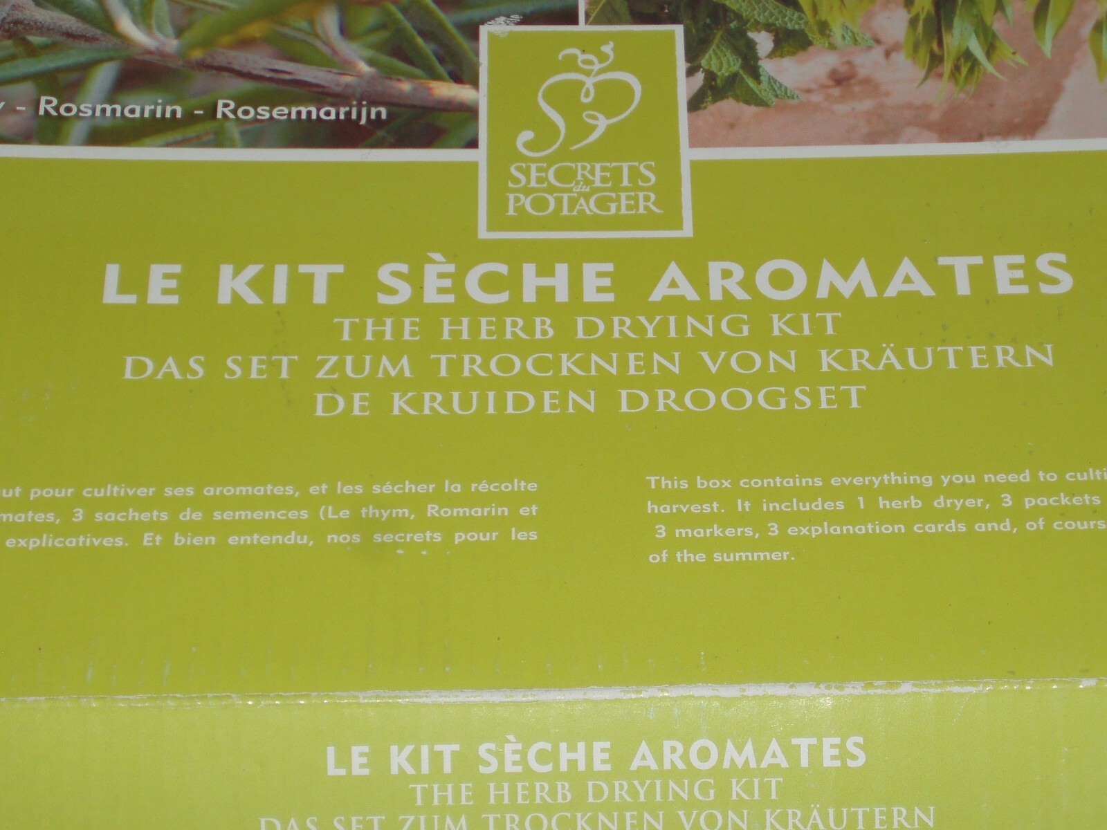 THE HERB DRYING KIT by SECRETS DU POTAGER New HERB DRYING RACK Seeds Markers