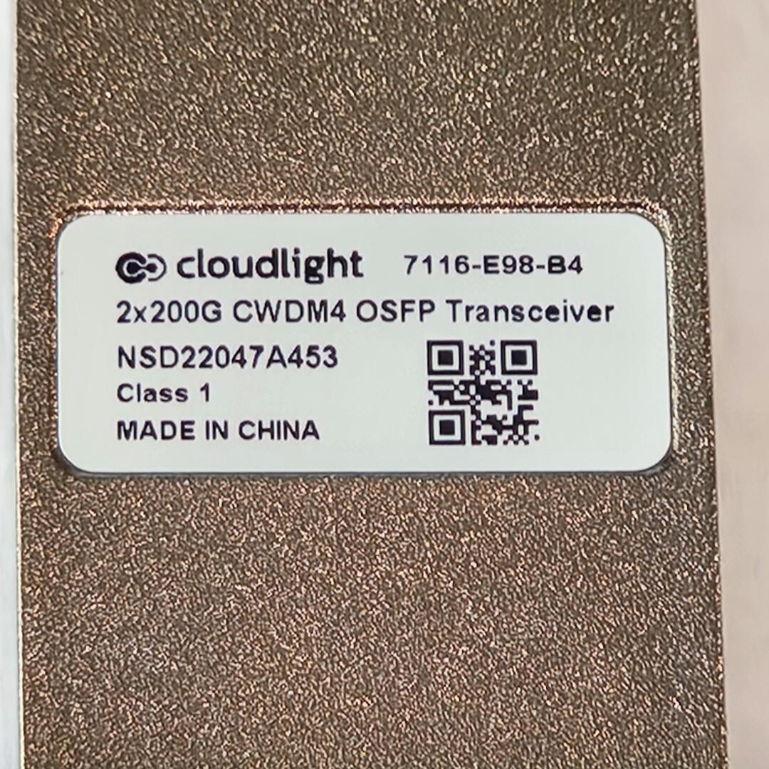 Cloudlight OSFP-400G-2FR4 2x200G CWDM4 1300nm 2km SMF mini-LC