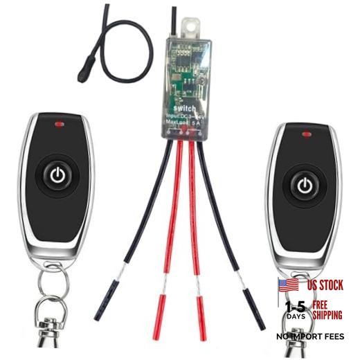 Mini Wireless Lights Switch kit,No Wiring Remote Switch Kit, No 1way 5A relay