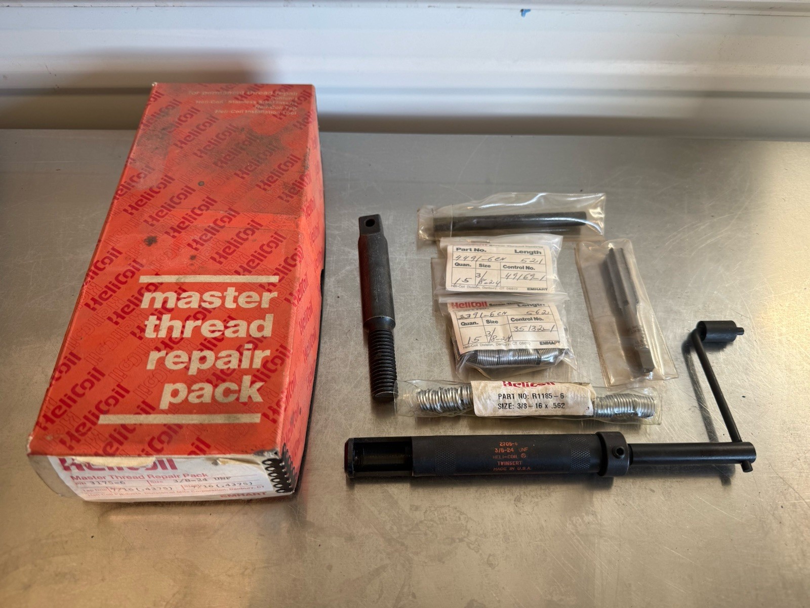 HeliCoil Thread Repair Kit 3175 kit With inserts 3/8-24