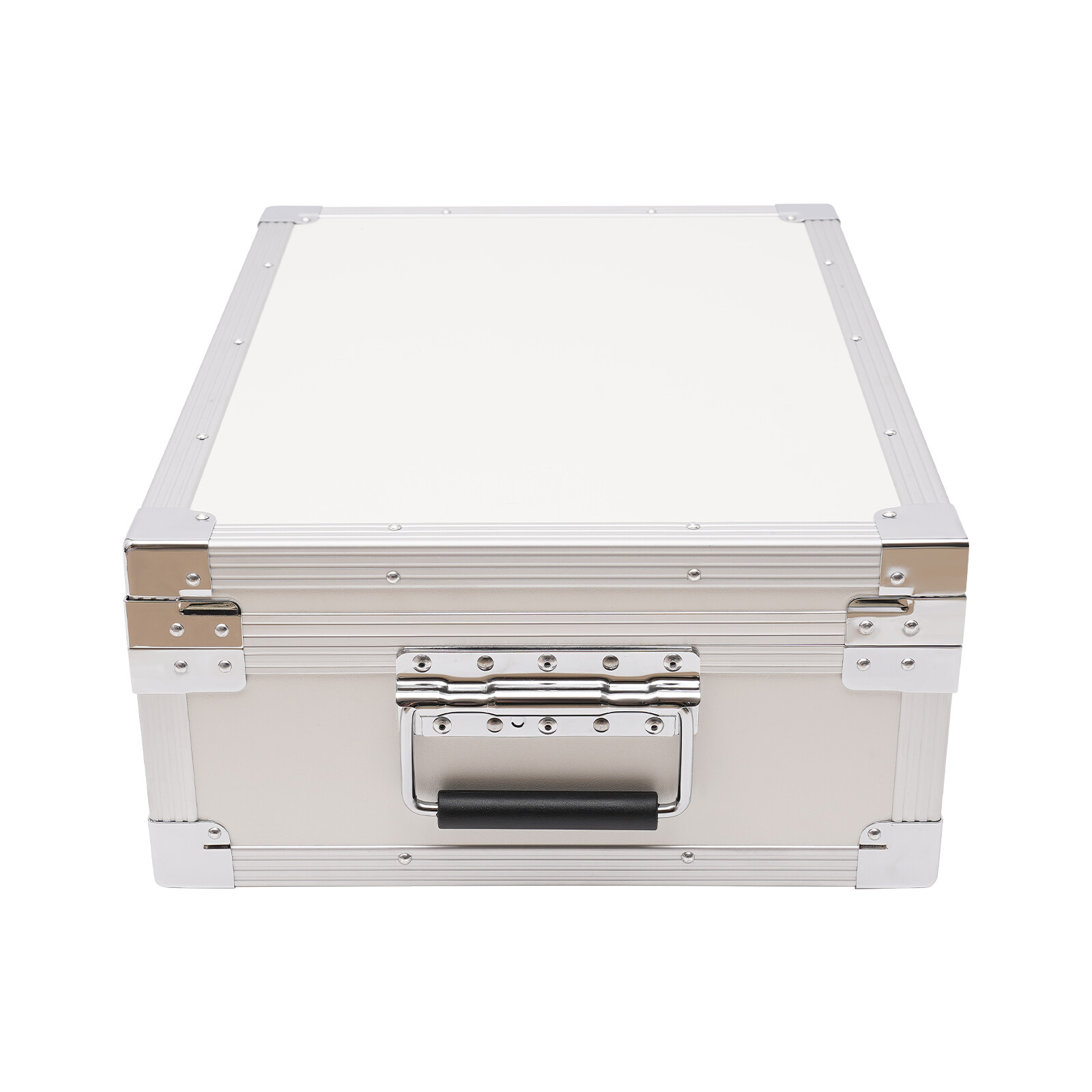 Silver Storage Lock Box Tabletop Lockable Storage Box 46*33*12.5cm Portable Box
